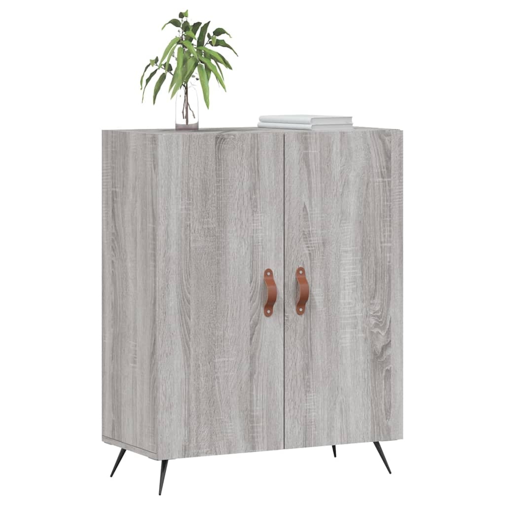 VidaXL Dressoir 69,5x34x90 cm bewerkt hout grijs sonoma eikenkleurig