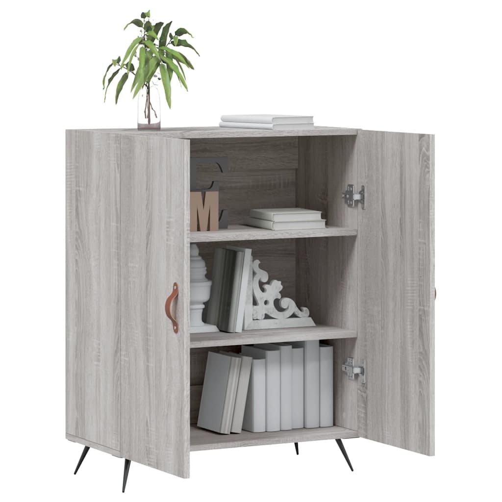 VidaXL Dressoir 69,5x34x90 cm bewerkt hout grijs sonoma eikenkleurig