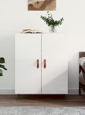 Dressoir 69,5x34x90 cm bewerkt hout hoogglans wit