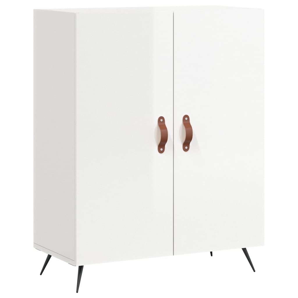 Dressoir 69,5x34x90 cm bewerkt hout hoogglans wit