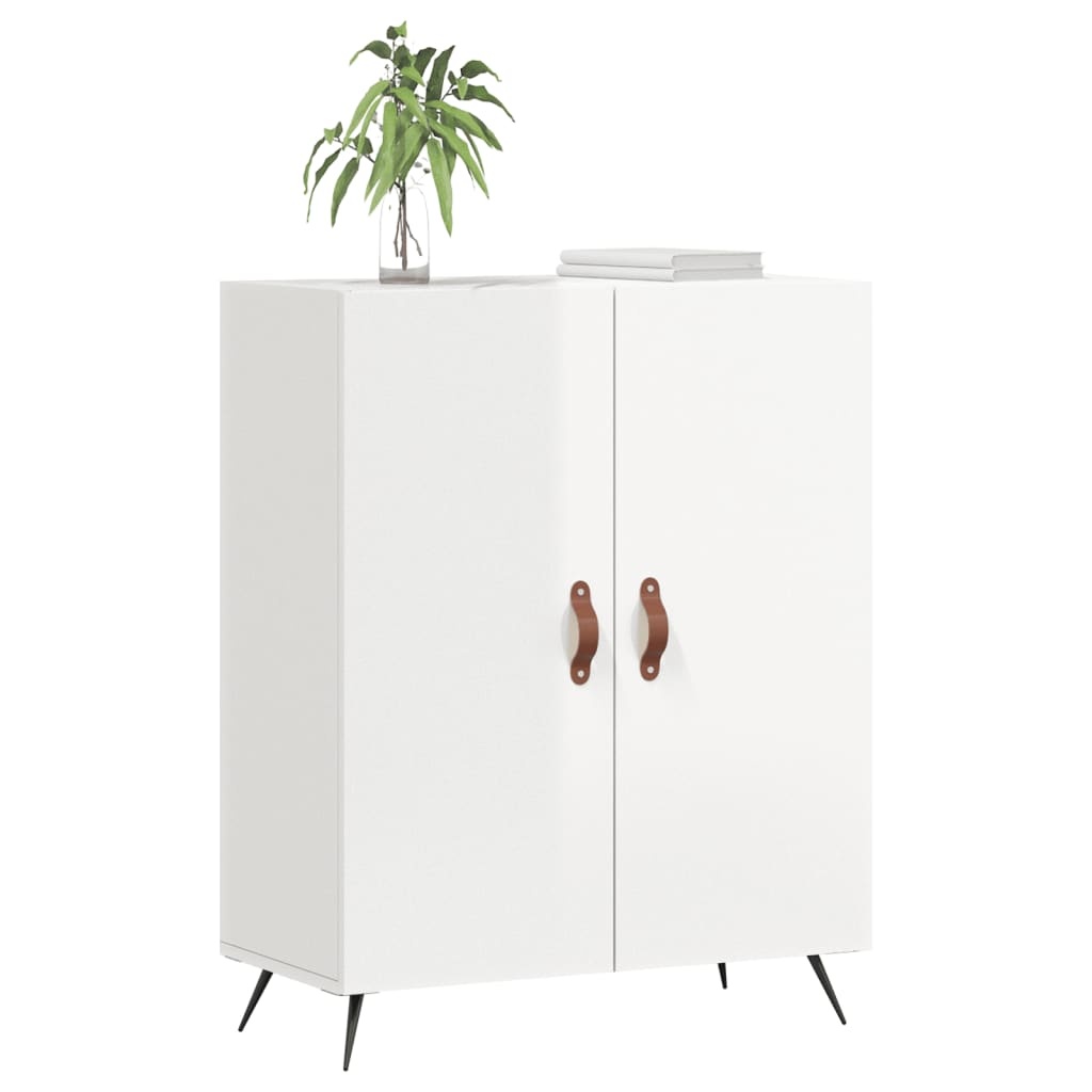 Dressoir 69,5x34x90 cm bewerkt hout hoogglans wit