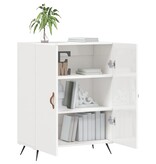 Dressoir 69,5x34x90 cm bewerkt hout hoogglans wit