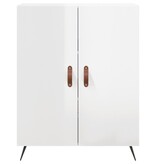 Dressoir 69,5x34x90 cm bewerkt hout hoogglans wit