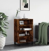 Hoge kast 57x35x90 cm bewerkt hout gerookt eikenkleurig