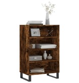 Hoge kast 57x35x90 cm bewerkt hout gerookt eikenkleurig