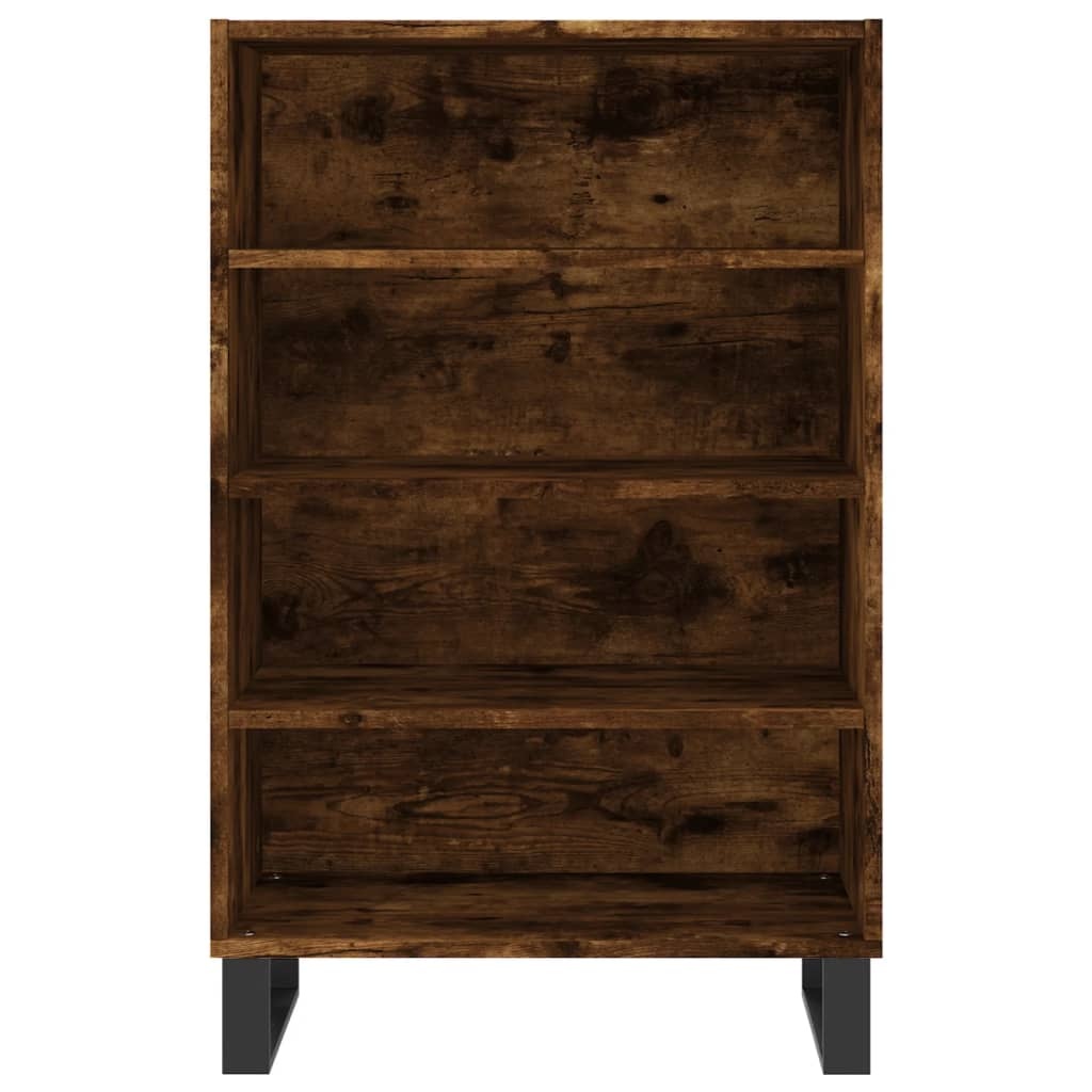 Hoge kast 57x35x90 cm bewerkt hout gerookt eikenkleurig