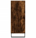 Hoge kast 57x35x90 cm bewerkt hout gerookt eikenkleurig