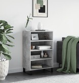 Hoge kast 57x35x90 cm bewerkt hout betongrijs