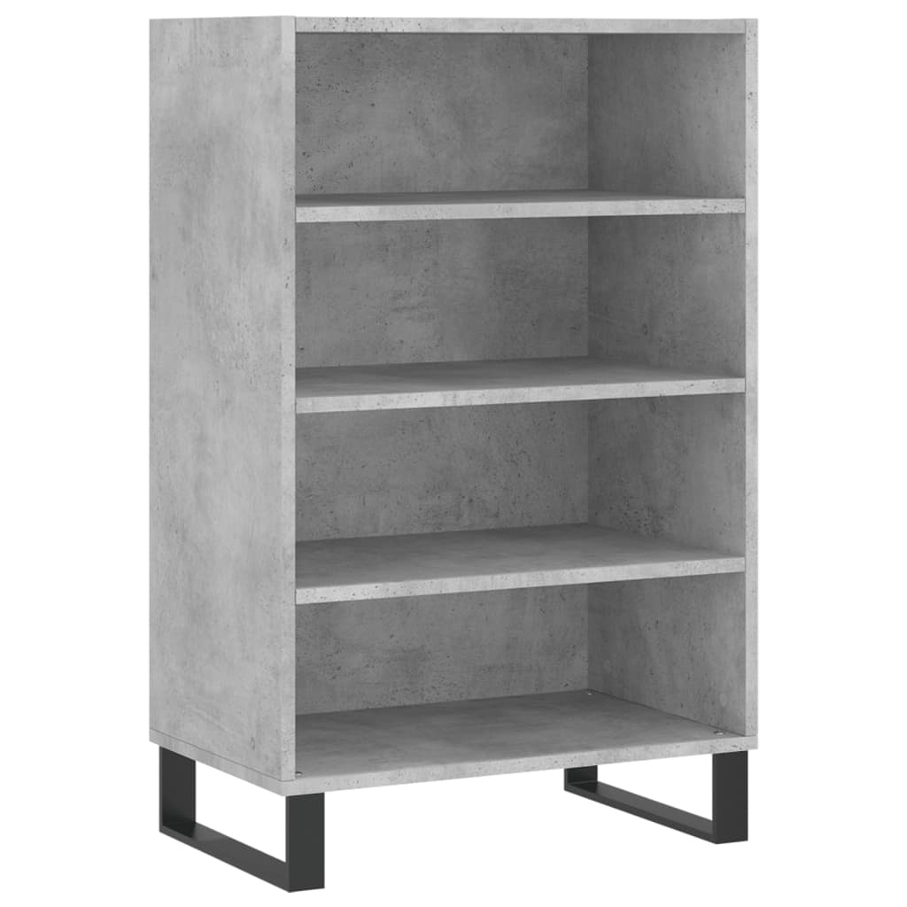 Hoge kast 57x35x90 cm bewerkt hout betongrijs