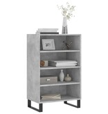 Hoge kast 57x35x90 cm bewerkt hout betongrijs