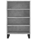Hoge kast 57x35x90 cm bewerkt hout betongrijs