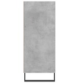 Hoge kast 57x35x90 cm bewerkt hout betongrijs