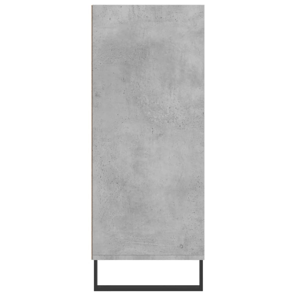 Hoge kast 57x35x90 cm bewerkt hout betongrijs