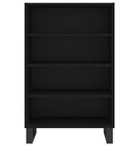 Hoge kast 57x35x90 cm bewerkt hout zwart