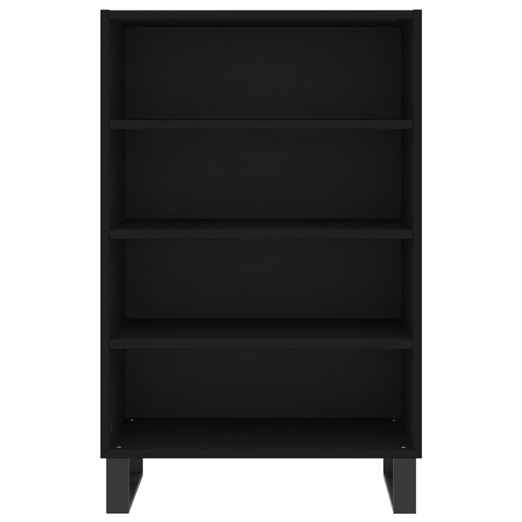 Hoge kast 57x35x90 cm bewerkt hout zwart