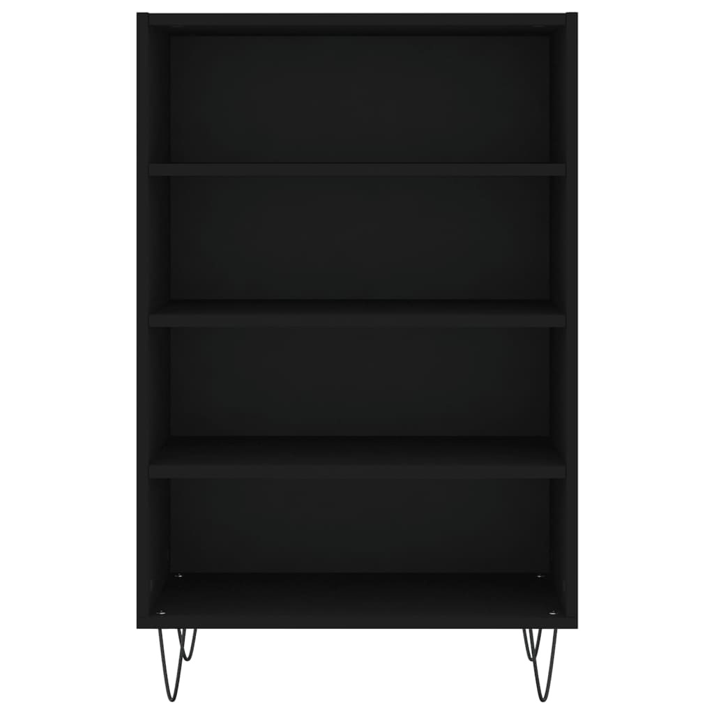 Hoge kast 57x35x90 cm bewerkt hout zwart
