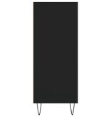 Hoge kast 57x35x90 cm bewerkt hout zwart
