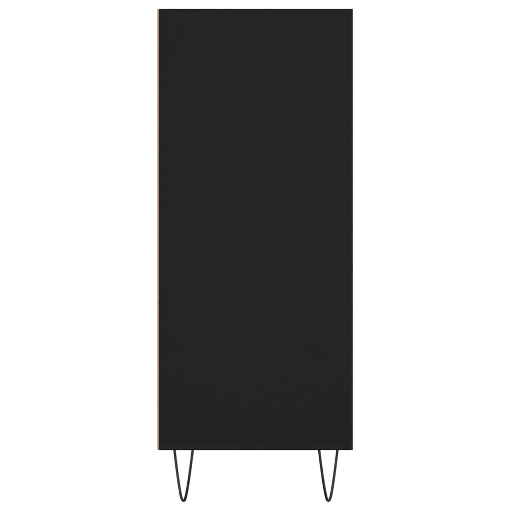 Hoge kast 57x35x90 cm bewerkt hout zwart