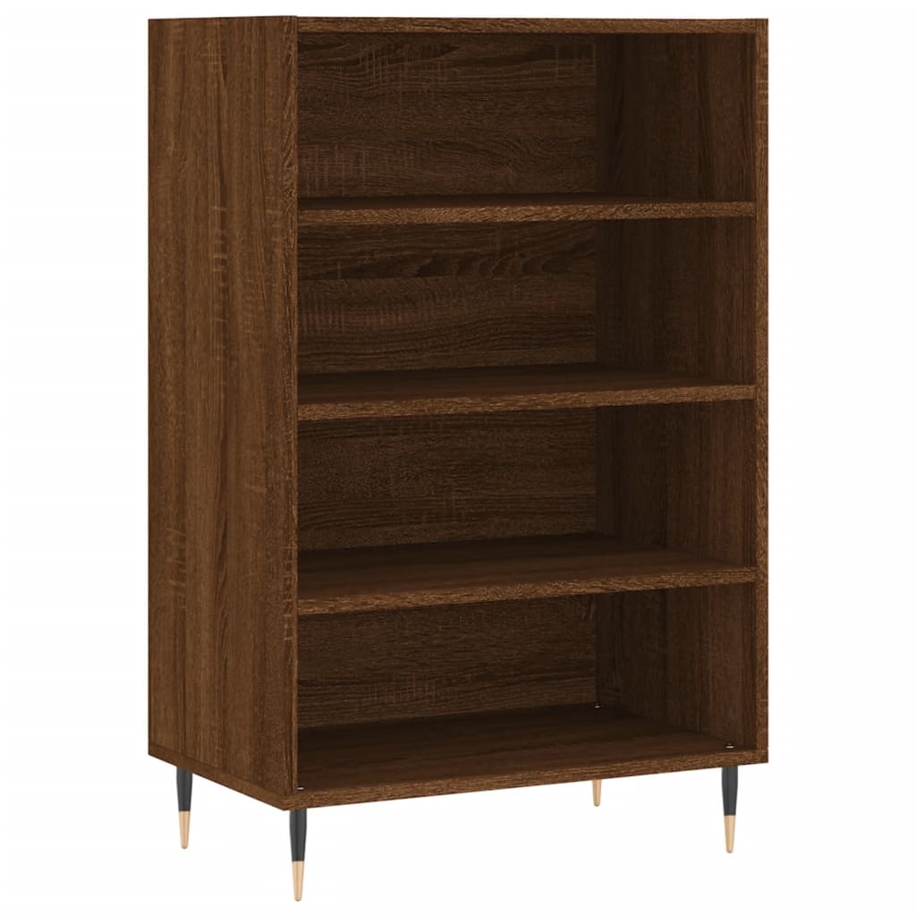 Hoge kast 57x35x90 cm bewerkt hout bruineikenkleurig