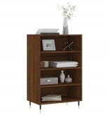 Hoge kast 57x35x90 cm bewerkt hout bruineikenkleurig