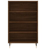 Hoge kast 57x35x90 cm bewerkt hout bruineikenkleurig