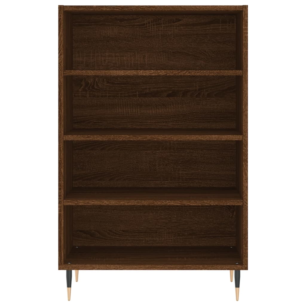 Hoge kast 57x35x90 cm bewerkt hout bruineikenkleurig
