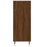 Hoge kast 57x35x90 cm bewerkt hout bruineikenkleurig