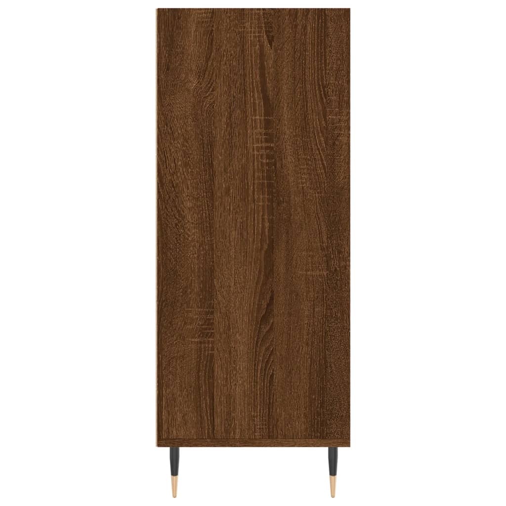Hoge kast 57x35x90 cm bewerkt hout bruineikenkleurig