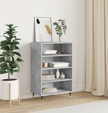 Hoge kast 57x35x90 cm bewerkt hout betongrijs