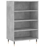 Hoge kast 57x35x90 cm bewerkt hout betongrijs