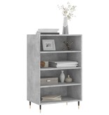 Hoge kast 57x35x90 cm bewerkt hout betongrijs