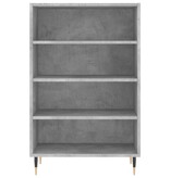 Hoge kast 57x35x90 cm bewerkt hout betongrijs