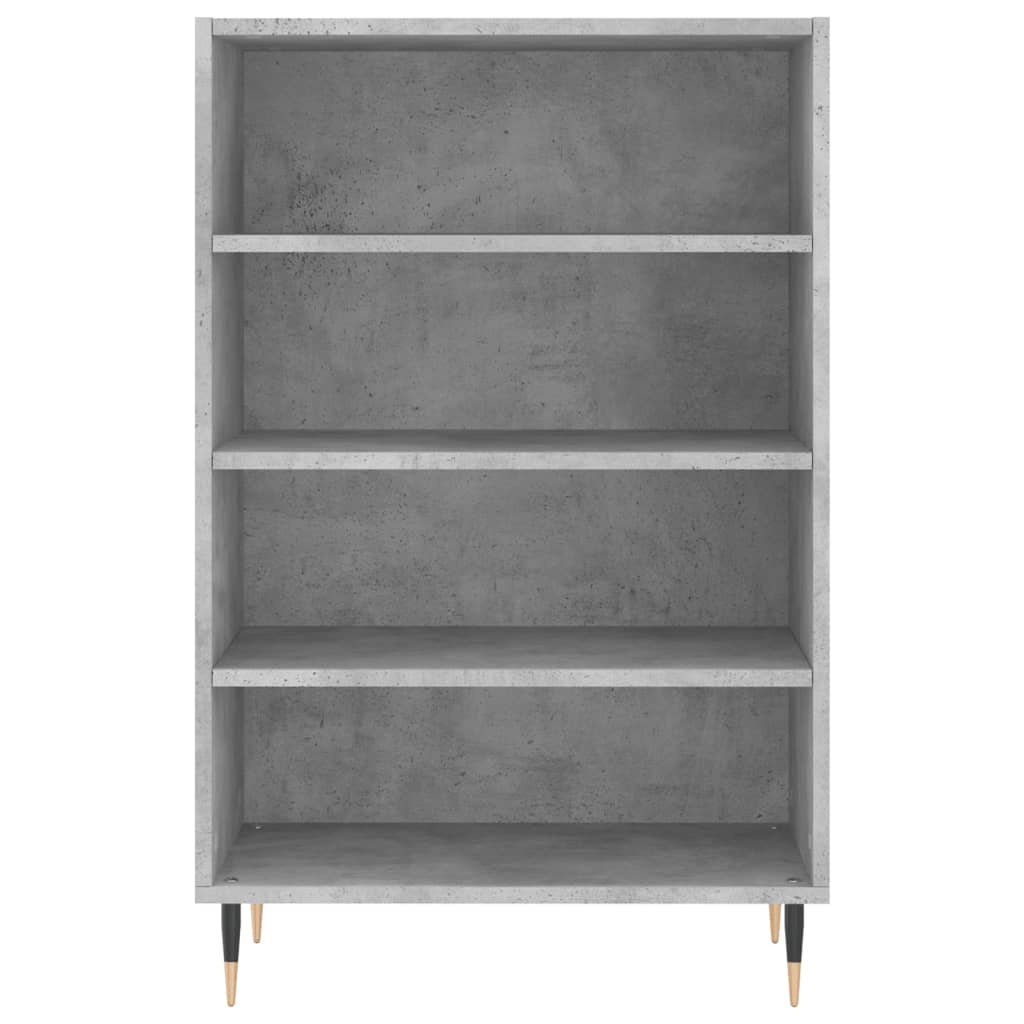 Hoge kast 57x35x90 cm bewerkt hout betongrijs