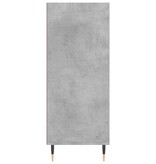 Hoge kast 57x35x90 cm bewerkt hout betongrijs