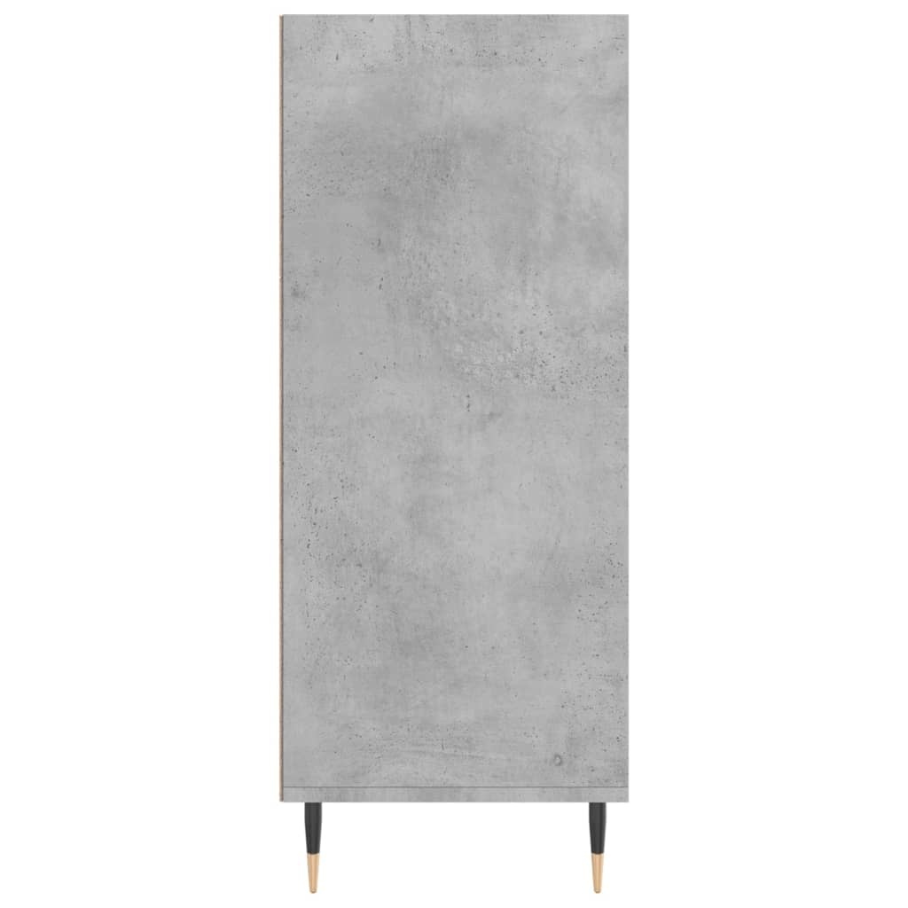 Hoge kast 57x35x90 cm bewerkt hout betongrijs