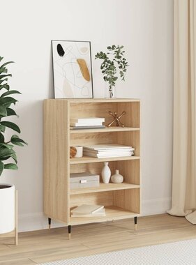 Hoge kast 57x35x90 cm bewerkt hout sonoma eikenkleurig