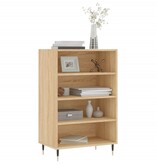 Hoge kast 57x35x90 cm bewerkt hout sonoma eikenkleurig