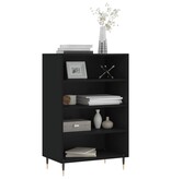 Hoge kast 57x35x90 cm bewerkt hout zwart