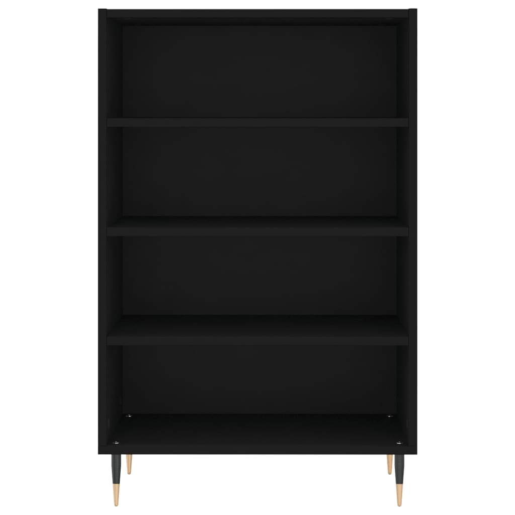 Hoge kast 57x35x90 cm bewerkt hout zwart