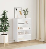 Hoge kast 57x35x90 cm bewerkt hout wit