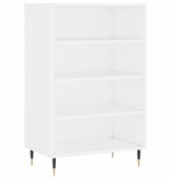 Hoge kast 57x35x90 cm bewerkt hout wit