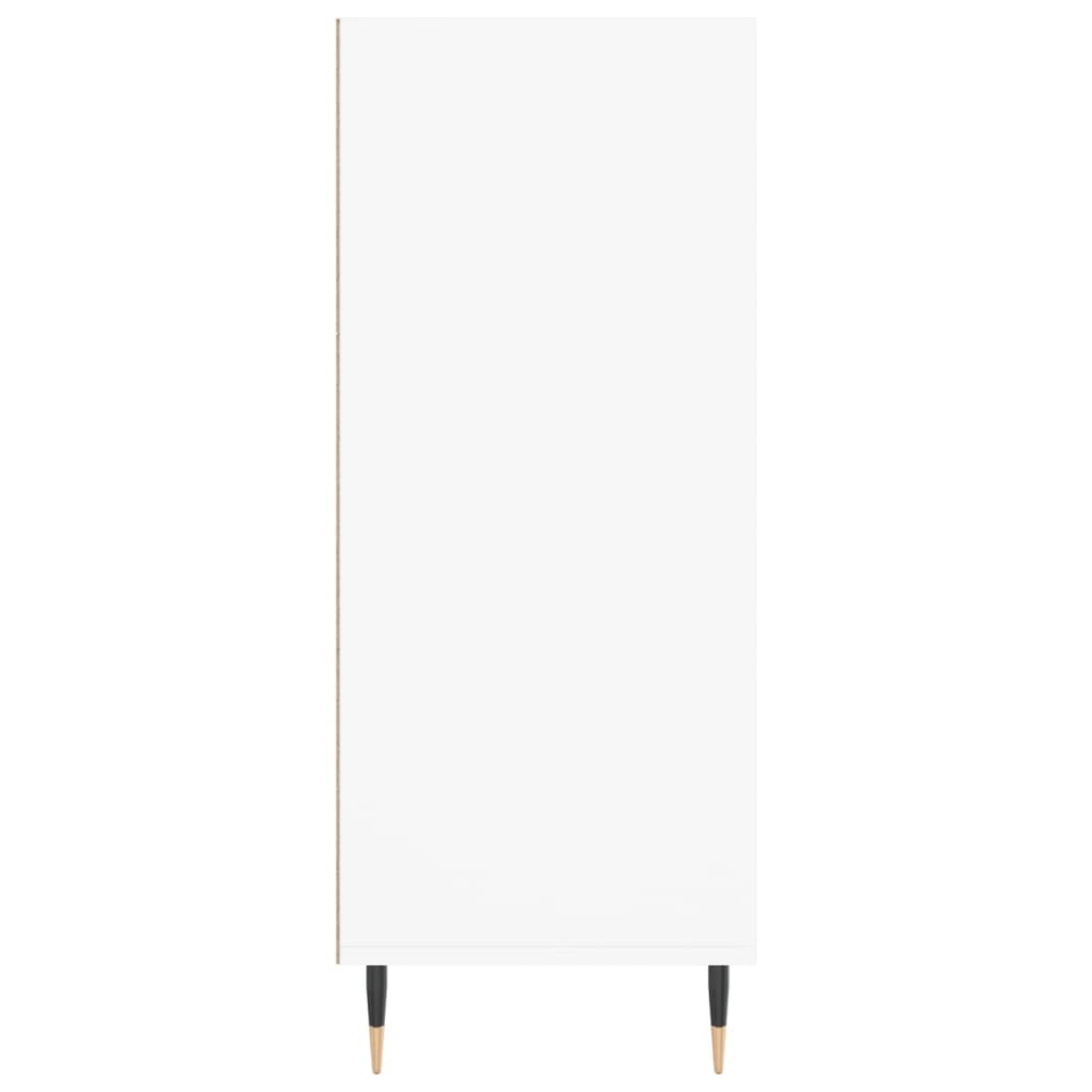 Hoge kast 57x35x90 cm bewerkt hout wit