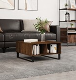 Salontafel 60x60x30 cm bewerkt hout bruineiken