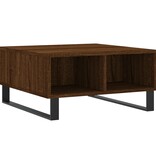 Salontafel 60x60x30 cm bewerkt hout bruineiken