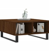 Salontafel 60x60x30 cm bewerkt hout bruineiken