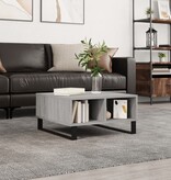 Salontafel 60x60x30 cm bewerkt hout grijs sonoma eikenkleurig
