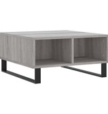 Salontafel 60x60x30 cm bewerkt hout grijs sonoma eikenkleurig