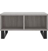 Salontafel 60x60x30 cm bewerkt hout grijs sonoma eikenkleurig