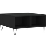 VidaXL Salontafel 60x60x30 cm bewerkt hout zwart