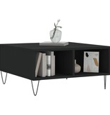 VidaXL Salontafel 60x60x30 cm bewerkt hout zwart